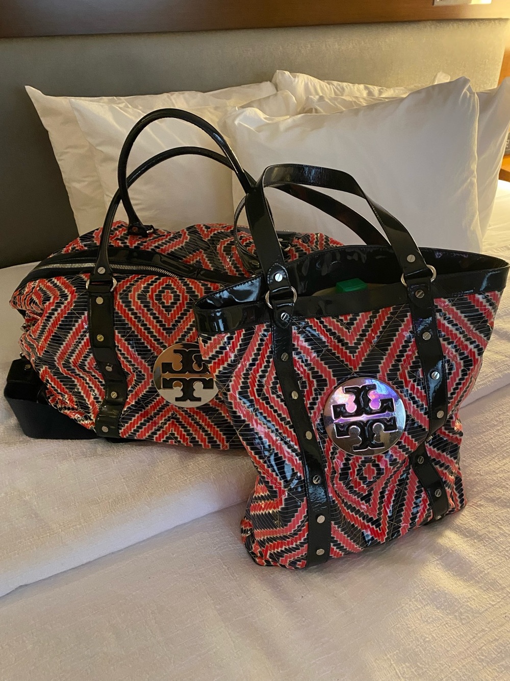 Tory Burch Travel Set Weekender Carryon Luggage Oversized Duffle Bag & Tote